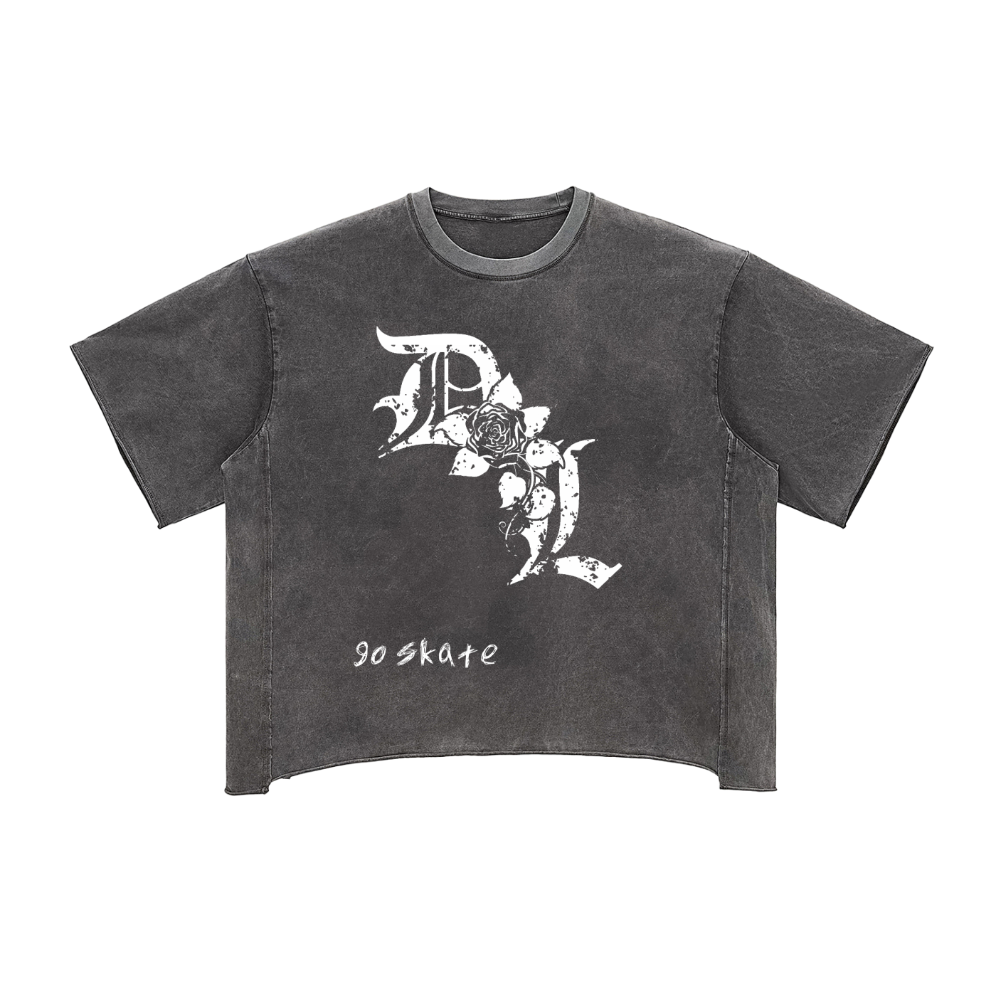 Darkloom "GO SKATE" Raw Edge Tee